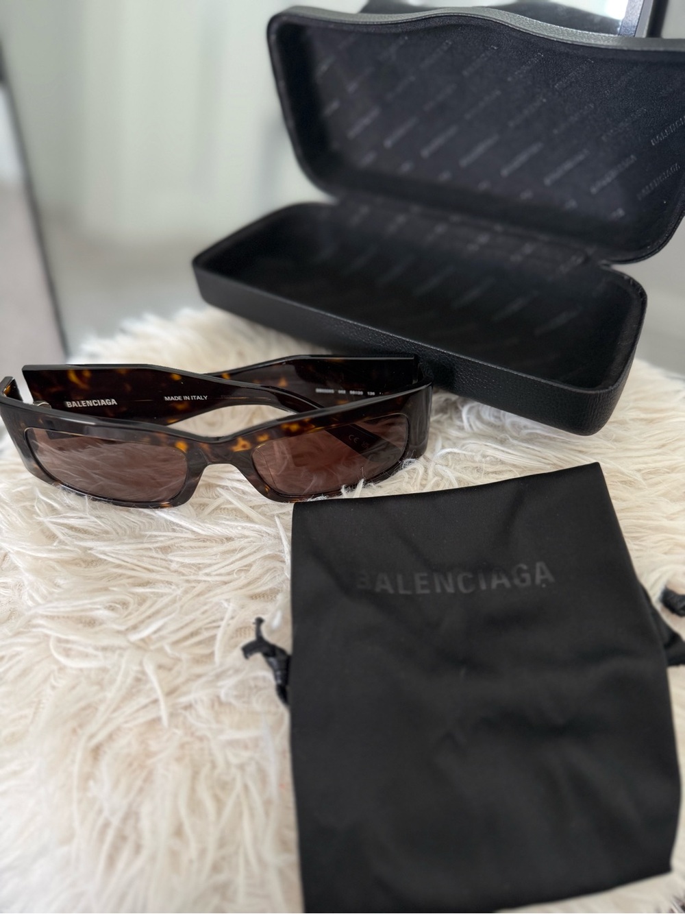 Balenciaga Tortoiseshell Sunglasses with Brown Lenses